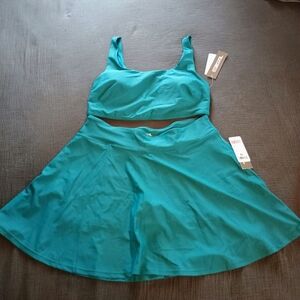 32 Degrees Teal Swim Set Top and Skirt